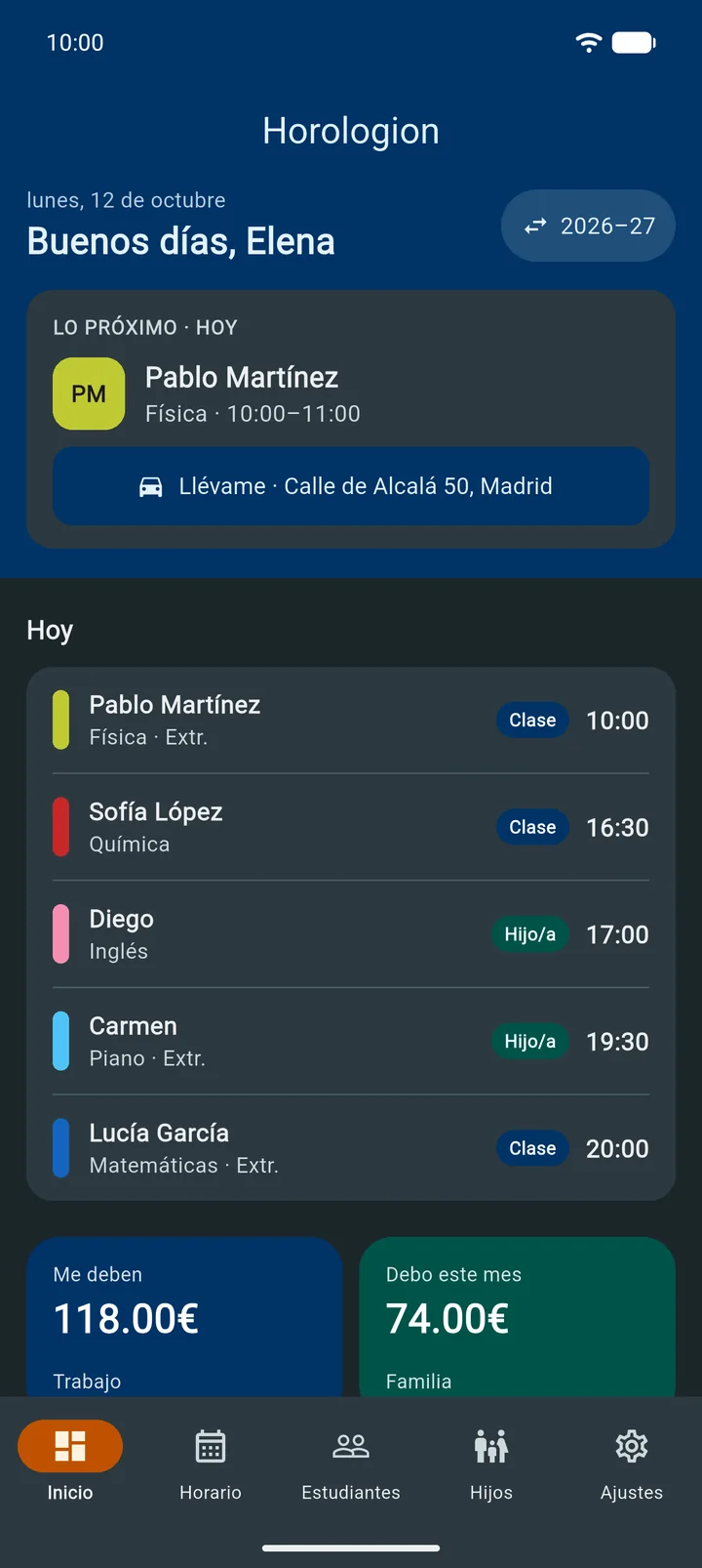 Tema oscuro